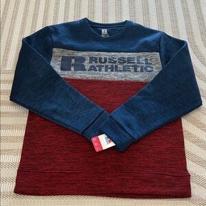 New Mens Large Russell long sleeve crew